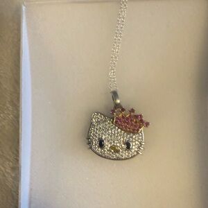 Hello Kitty Silver and Pink Necklace